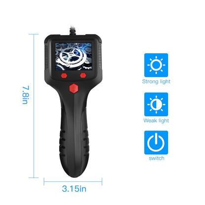 8mm Camera 2.4 inch HD Handheld Industrial Endoscope With LCD Screen, Length:2m - Consumer Electronics by buy2fix | Online Shopping UK | buy2fix