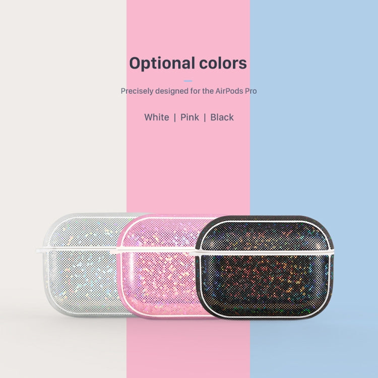 NIILLKIN Anti-fall PU + TPU Shining Protection Glitter Case for AirPods Pro(Pink) - For AirPods Pro by NILLKIN | Online Shopping UK | buy2fix