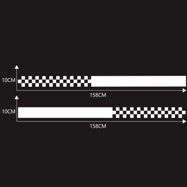 2 PCS/Set D-282 Waistline Pattern Car Modified Decorative Sticker(White) - In Car by buy2fix | Online Shopping UK | buy2fix