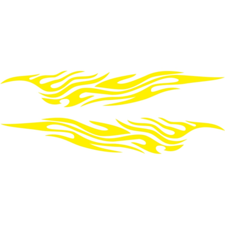 2 PCS/Set D-476 Fire Element Pattern Car Modified Decorative Sticker(Yellow) - In Car by buy2fix | Online Shopping UK | buy2fix