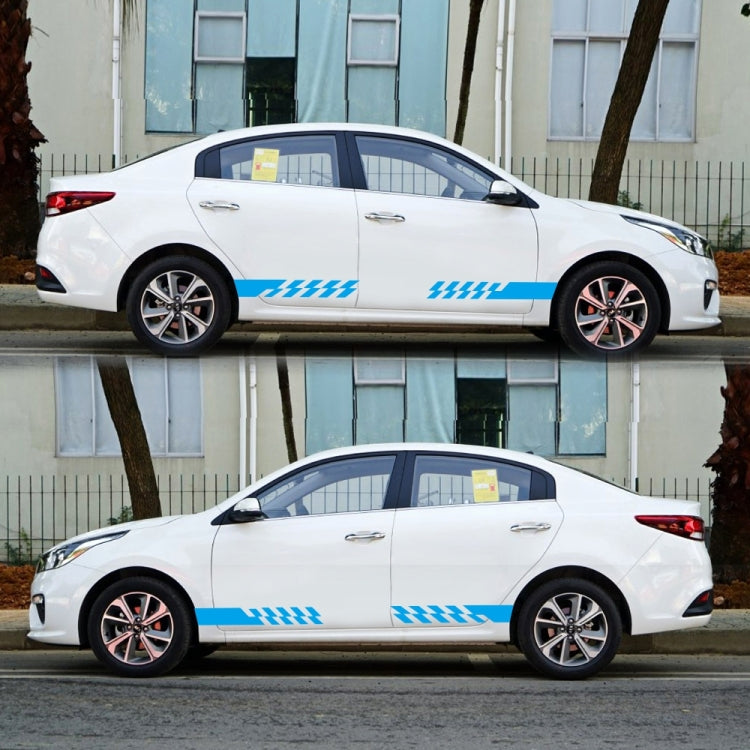 2 PCS/Set D-487 Stripe Pattern Car Modified Decorative Sticker(Blue) - In Car by buy2fix | Online Shopping UK | buy2fix