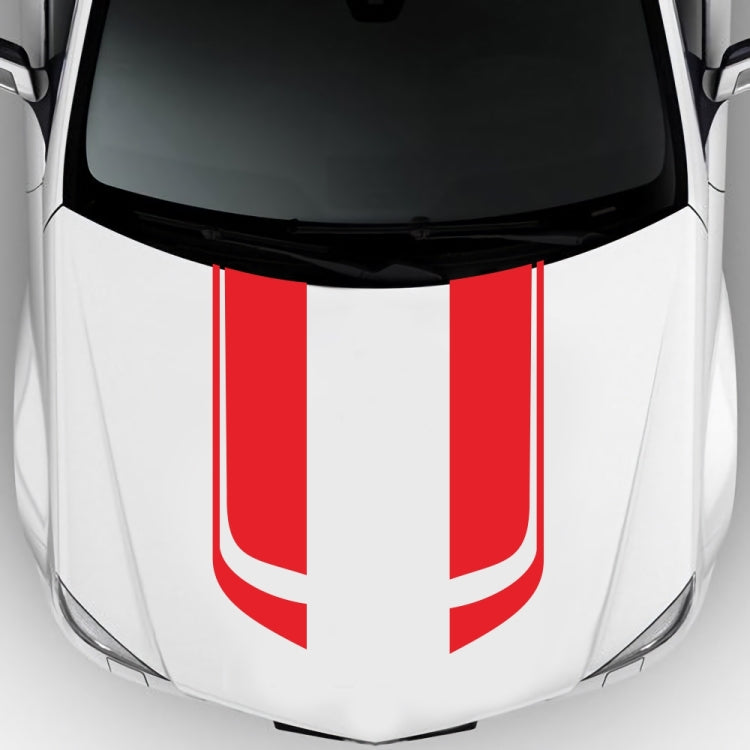 D-711 Stripe Pattern Car Modified Hood Decorative Sticker(Red) - In Car by buy2fix | Online Shopping UK | buy2fix