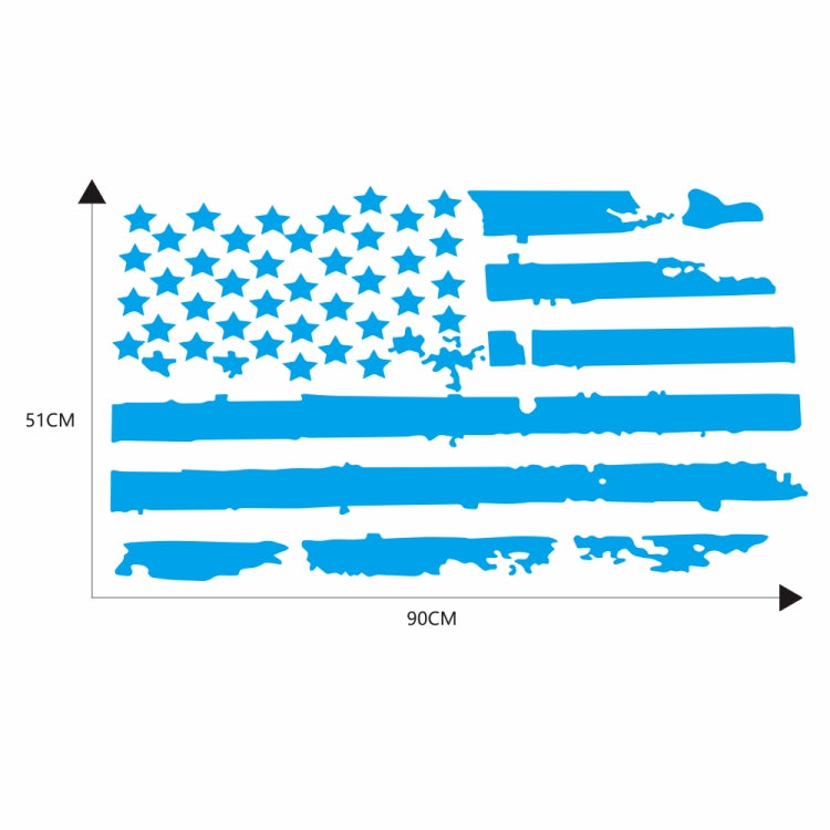 D-778 American Flag Pattern Car Modified Decorative Sticker(Blue) - In Car by buy2fix | Online Shopping UK | buy2fix