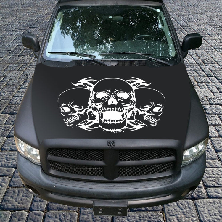 D-923 Three Skulls Pattern Car Modified Decorative Sticker(White) - In Car by buy2fix | Online Shopping UK | buy2fix