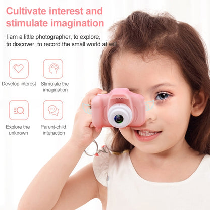 X2S 2.0 Inch LCD Screen Mini Children Camera Digital Camera, For:800W+32G Memory Card+Card Reader+Cartoon Sticker(Pink) - Consumer Electronics by buy2fix | Online Shopping UK | buy2fix