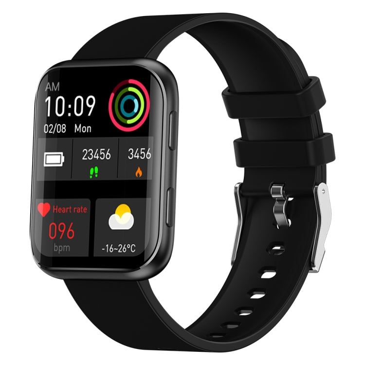 GX08 1.69 Inch Square Screen Smart Watch Supports Heart Rate Detection, Blood Pressure Detection, Blood Oxygen Detection(Black) - Smart Wear by buy2fix | Online Shopping UK | buy2fix