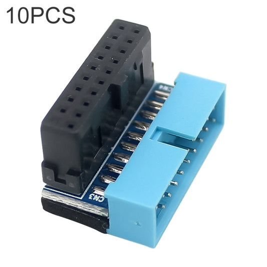 10 PCS 3.0 19P 20P Motherboard Male To Female Extension Adapter, Model: PH19B(Black Blue) - Others by buy2fix | Online Shopping UK | buy2fix