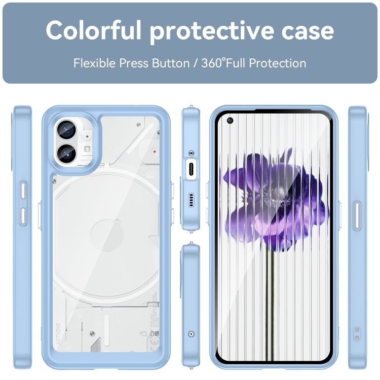 For Nothing Phone 1 Colorful Series Acrylic + TPU Phone Case(Blue) - More Brand by buy2fix | Online Shopping UK | buy2fix