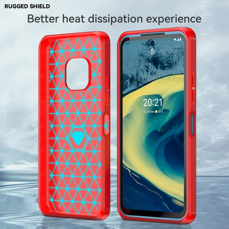 For Nokia XR20 Brushed Texture Carbon Fiber TPU Phone Case(Red) - Nokia Cases by buy2fix | Online Shopping UK | buy2fix