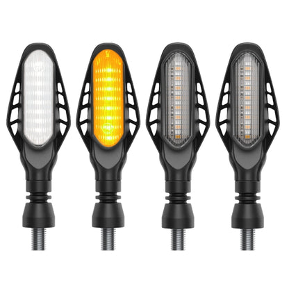 4 PCS Modified Motorcycle 16LEDs Brake Turn Tail Light, Transparent Shell(White Light + Yellow Light) - In Car by buy2fix | Online Shopping UK | buy2fix