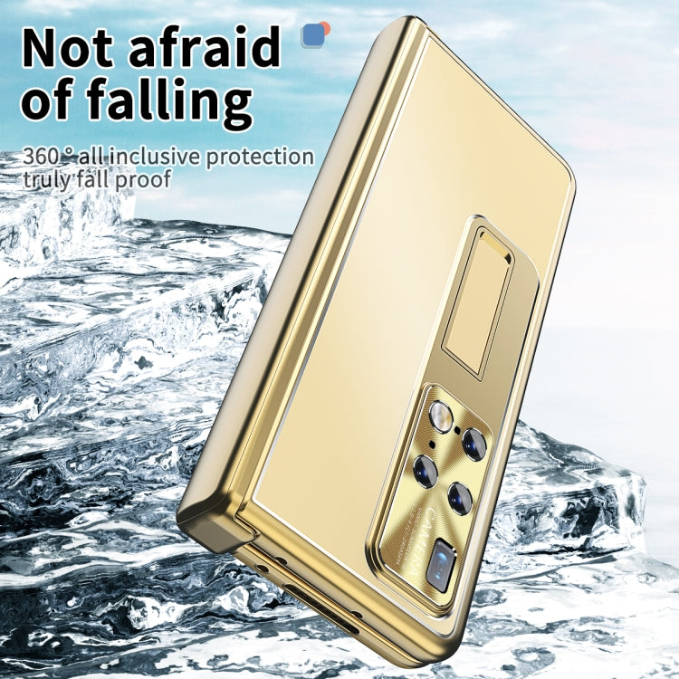 For Huawei Mate X2 Aluminum Alloy Double Hinge Shockproof Phone Protective Case(Gold) - Huawei Cases by buy2fix | Online Shopping UK | buy2fix