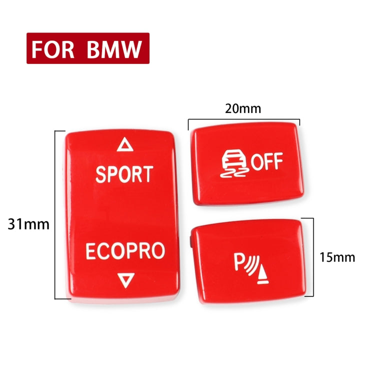 Car Gear Button Set for BMW 1 Series F20 2012-2018,Left and Right Drive(Red) - In Car by buy2fix | Online Shopping UK | buy2fix