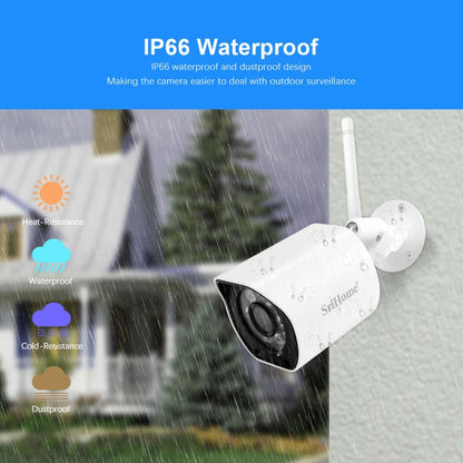 SriHome SH034 5.0MP Mini Dual 2.4 / 5G WiFi Outdoor Waterproof Video Surveillance Color Night Vision Security CCTV Cam, Plug Type:UK Plug(White) - Security by buy2fix | Online Shopping UK | buy2fix