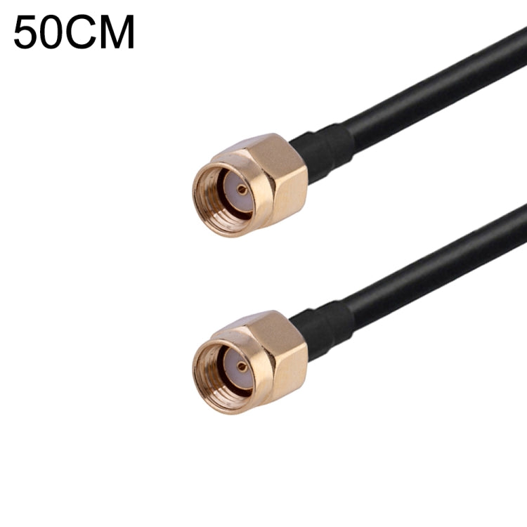 RP-SMA Male to RP-SMA Male RG174 RF Coaxial Adapter Cable, Length: 50cm - Connectors by buy2fix | Online Shopping UK | buy2fix