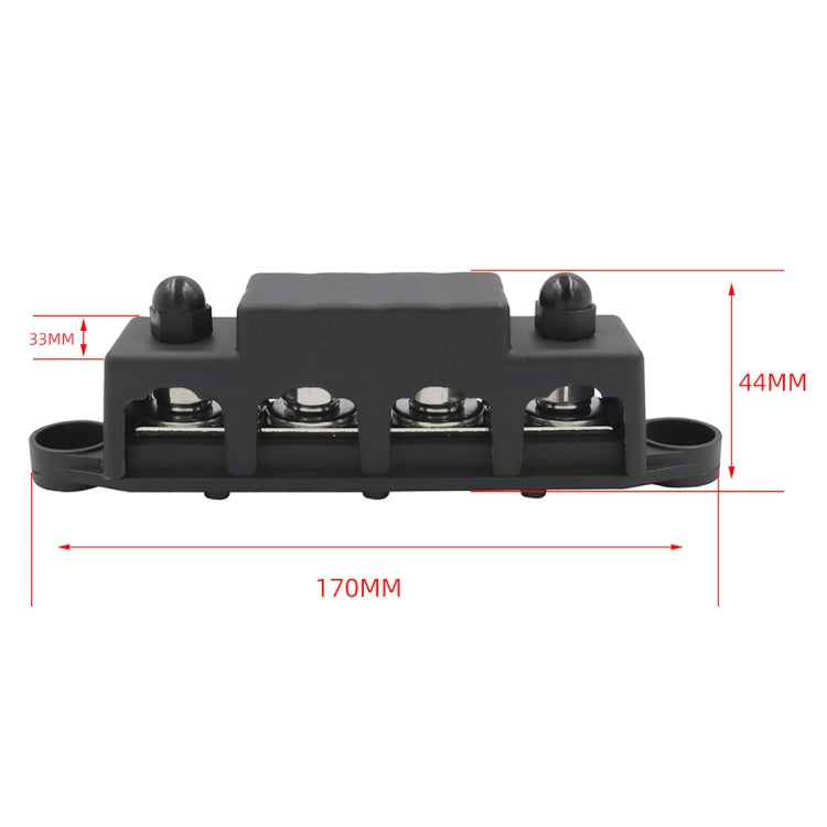 Black M8 Stud RV Ship High Current Power Distribution Terminal Block with Accessories - In Car by buy2fix | Online Shopping UK | buy2fix