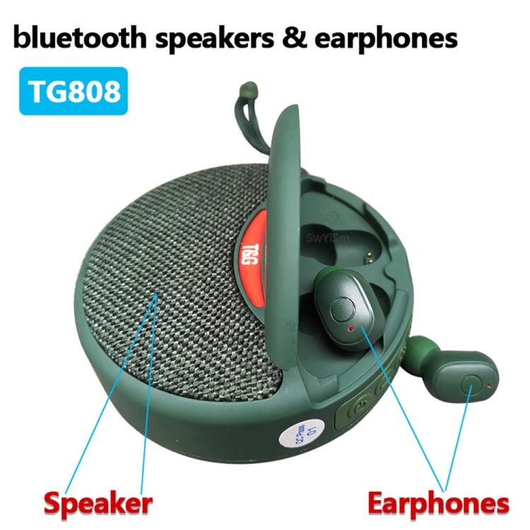 T&G TG808 2 in 1 Mini Wireless Bluetooth Speaker Wireless Headphones(Light Blue) - Mini Speaker by T&G | Online Shopping UK | buy2fix