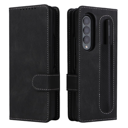 For Samsung Galaxy Z Fold4 5G Detachable Leather Folding Phone Case(Black) - Samsung Accessories by buy2fix | Online Shopping UK | buy2fix