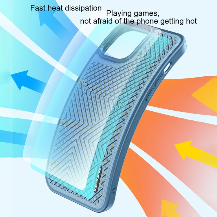 For iPhone 14 WEKOME Graphene Heat Dissipation Phone Case (Blue) - iPhone 14 Cases by WK | Online Shopping UK | buy2fix