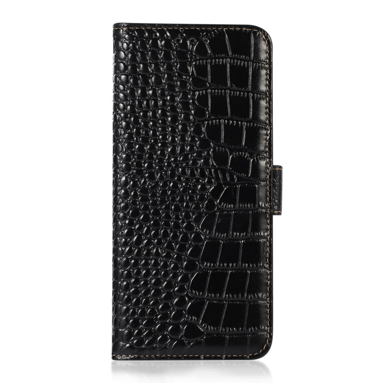 For Nokia G400 Crocodile Top Layer Cowhide Leather Phone Case(Black) - Nokia Cases by buy2fix | Online Shopping UK | buy2fix