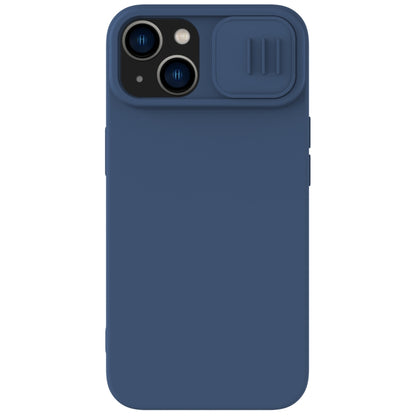 For iPhone 14 NILLKIN CamShield Liquid Silicone Phone Case(Blue) - iPhone 14 Cases by NILLKIN | Online Shopping UK | buy2fix