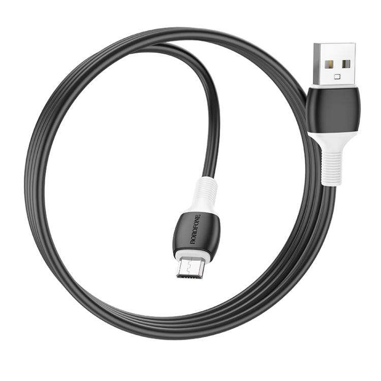 Borofone BX84 1m 2.4A USB to Micro USB Rise Charging Data Cable(White) - Micro USB Cable by Borofone | Online Shopping UK | buy2fix