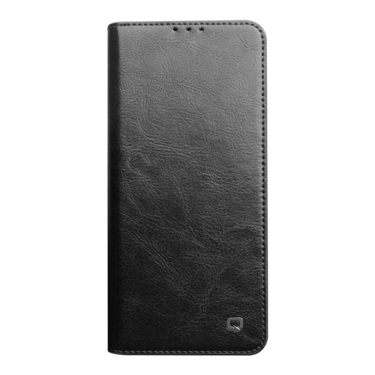 For Huawei P50 QIALINO Genuine Leather Phone Case(Black) - Huawei Cases by QIALINO | Online Shopping UK | buy2fix
