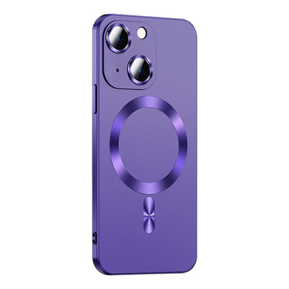 For iPhone 13 Liquid Lens Protector Magsafe Phone Case(Dark Purple) - iPhone 13 Cases by buy2fix | Online Shopping UK | buy2fix