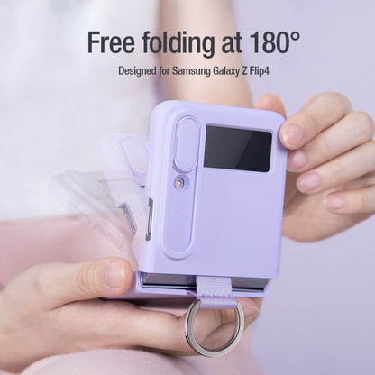 For Samsung Galaxy Z Flip4 5G NILLKIN CamShield Liquid Silicone + PC Full Coverage Case(Green) - Galaxy Z Flip4 5G Cases by NILLKIN | Online Shopping UK | buy2fix