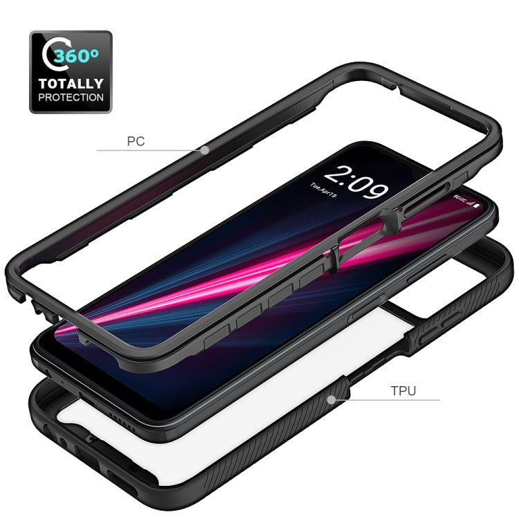 For T-Moblie Revvl 6 Pro 5G Starry Sky Solid Color Shockproof TPU Clear PC Phone Case(Black) - More Brand by buy2fix | Online Shopping UK | buy2fix