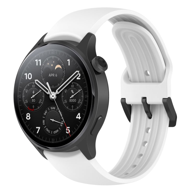 For Xiaomi Watch S1 Pro Silicone Watch Band(White) - Watch Bands by buy2fix | Online Shopping UK | buy2fix