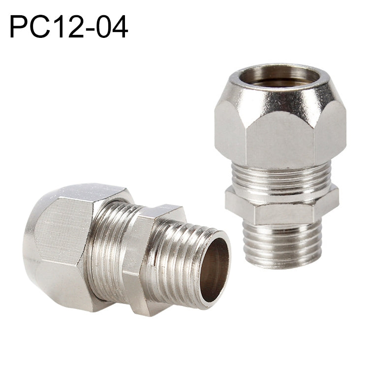 PC12-04 LAIZE Nickel Plated Copper Reducer Straight Pneumatic Quick Fitting Connector -  by LAIZE | Online Shopping UK | buy2fix