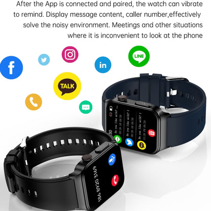 E500 1.83 inch HD Square Screen TPU Watch Strap Smart Watch Supports ECG Monitoring / Non-invasive Blood Sugar(Red) - Smart Wear by buy2fix | Online Shopping UK | buy2fix