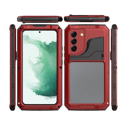For Samsung Galaxy S22+ 5G Metal + Silicone Phone Case with Screen Protector(Red) - Galaxy S22+ 5G Cases by buy2fix | Online Shopping UK | buy2fix