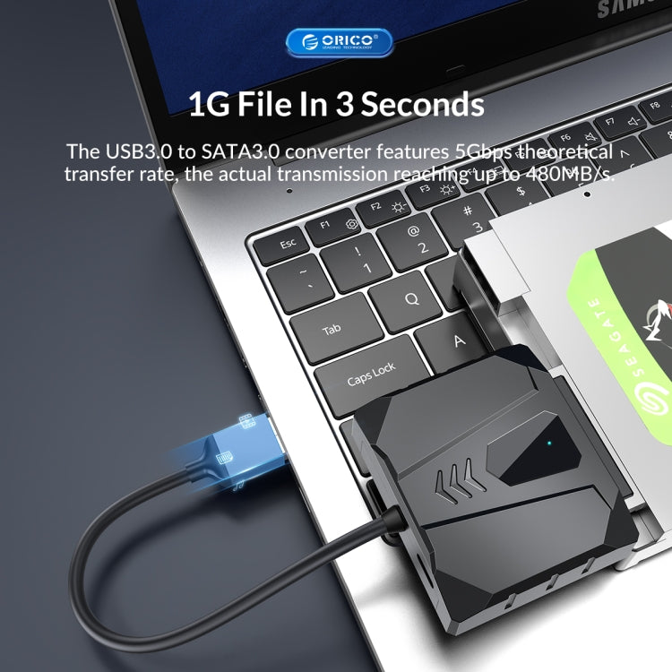 ORICO UTS2 USB 3.0 2.5-inch SATA HDD Adapter with Silicone Case, Cable Length:0.5m - USB to IDE / SATA by ORICO | Online Shopping UK | buy2fix
