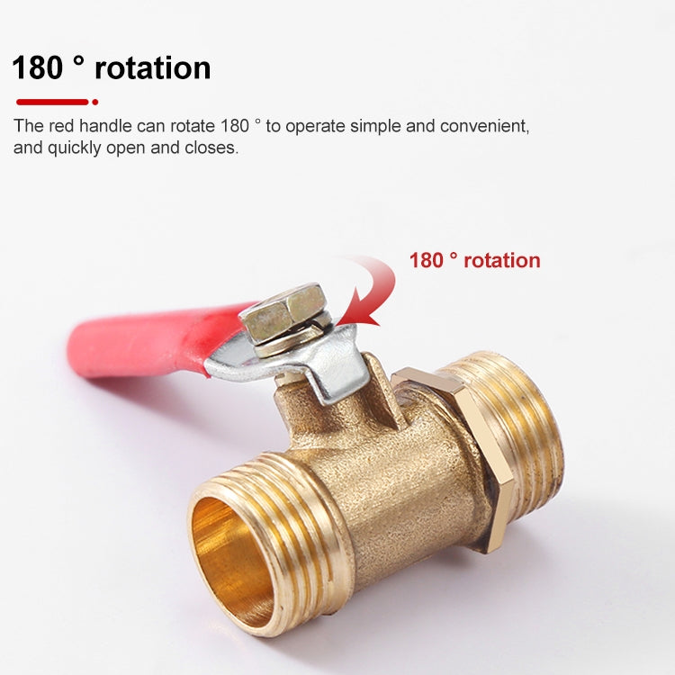 LAIZE Pneumatic Hose Connector Copper Ball Valve, Specification:Inside 2-Barb 8mm -  by LAIZE | Online Shopping UK | buy2fix