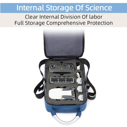 For DJI Mini SE Shockproof Single Shoulder Storage Carrying Case Box Bag, Size: 31 x 23 x 10cm(Blue + Black Liner) - DJI & GoPro Accessories by buy2fix | Online Shopping UK | buy2fix