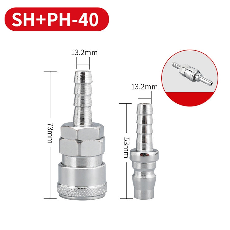 LAIZE SH+PH-40 10pcs C-type Self-lock Air Tube Pneumatic Quick Fitting Connector -  by LAIZE | Online Shopping UK | buy2fix