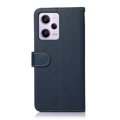 For Xiaomi Redmi Note 12 Pro+ China KHAZNEH Litchi Texture Leather RFID Phone Case(Blue) - Note 12 Pro+ Cases by buy2fix | Online Shopping UK | buy2fix