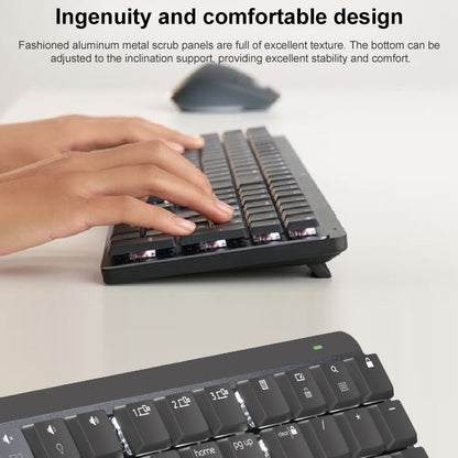 Logitech MX Mechanical Wireless Bluetooth Dual Mode Keyboard with Logi Bolt USB Receiver(Green Axis) - Wireless Keyboard by Logitech | Online Shopping UK | buy2fix
