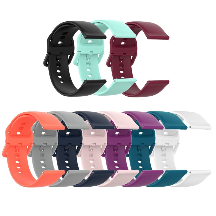 23mm Color Buckle Silicone Wrist Strap Watch Band for Fitbit Versa 2 / Versa / Versa Lite / Blaze, Size: S(Wine Red) - Smart Wear by buy2fix | Online Shopping UK | buy2fix