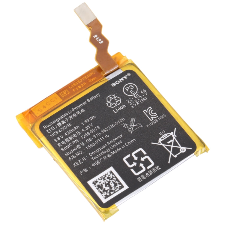 For SONY Smart Watch 3 420mAh GB-S10-353235-0100 Battery Replacement - For Watch by buy2fix | Online Shopping UK | buy2fix