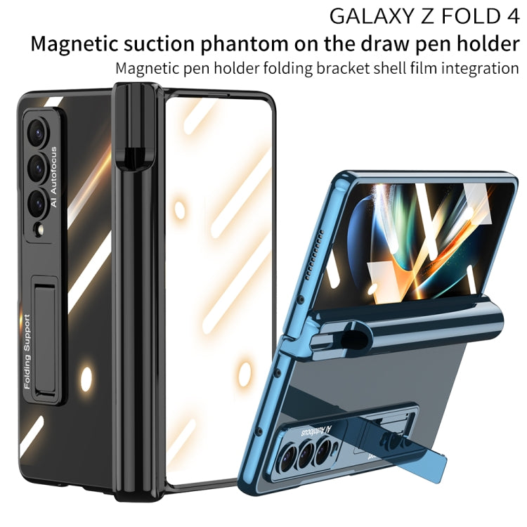 For Samsung Galaxy Z Fold4 GKK Magnetic Fold Hinge Shockproof Phone Case with Pen Slots(Black) - Galaxy Z Fold4 5G Cases by GKK | Online Shopping UK | buy2fix