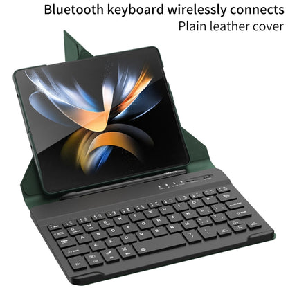 For Samsung Galaxy Z Fold4 GKK Magnetic Folding Bluetooth Keyboard Leather Case with Pen(Green) - Samsung Keyboard by GKK | Online Shopping UK | buy2fix