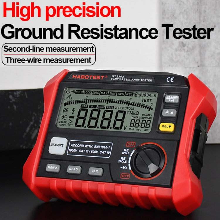 HABOTEST HT2302 Multifunctional Digital Display Grounding Resistance Tester - Current & Voltage Tester by HABOTEST | Online Shopping UK | buy2fix