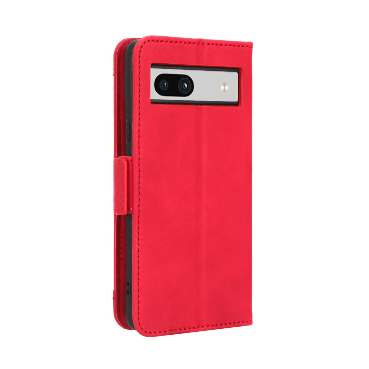 For Google Pixel 7a Skin Feel Calf Texture Card Slots Leather Phone Case(Red) - Google Cases by buy2fix | Online Shopping UK | buy2fix