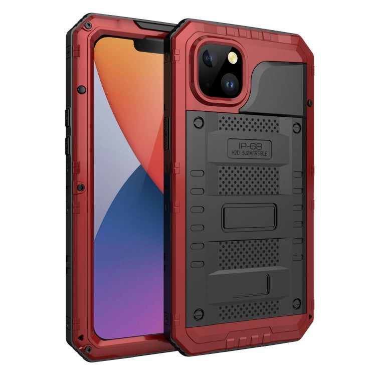 For iPhone 14 RedPepper Wolf 360 Full Body Rugged Life Waterproof Phone Case(Red) - iPhone 14 Cases by RedPepper | Online Shopping UK | buy2fix