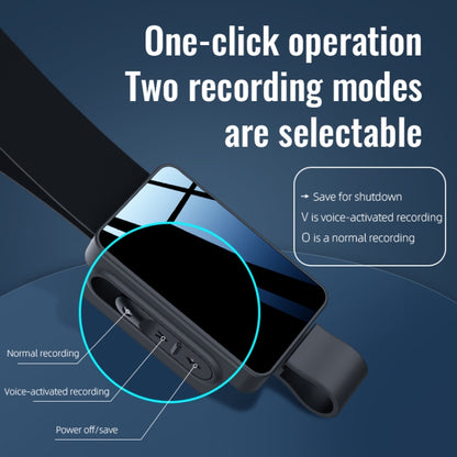 JNN K5 Dual Recording Mode Voice Recorder with Lanyard, Capacity:16GB(Grey) - Security by JNN | Online Shopping UK | buy2fix