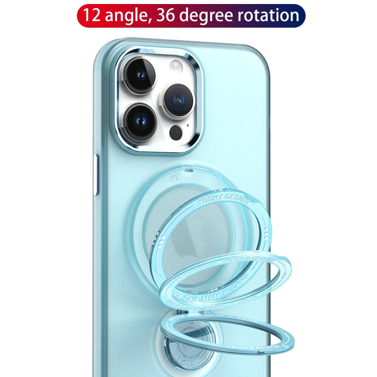 For iPhone 14 360 Degree Rotation Holder MagSafe Magnetic Phone Case(Black) - iPhone 14 Cases by buy2fix | Online Shopping UK | buy2fix