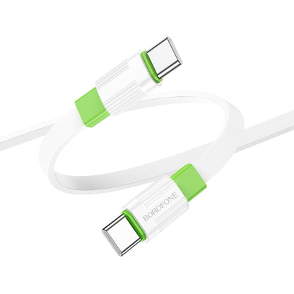 Borofone BX89 Type-C to Type-C Union 60W Charging Data Cable, Length:1m(White Green) - USB-C & Type-C Cable by Borofone | Online Shopping UK | buy2fix