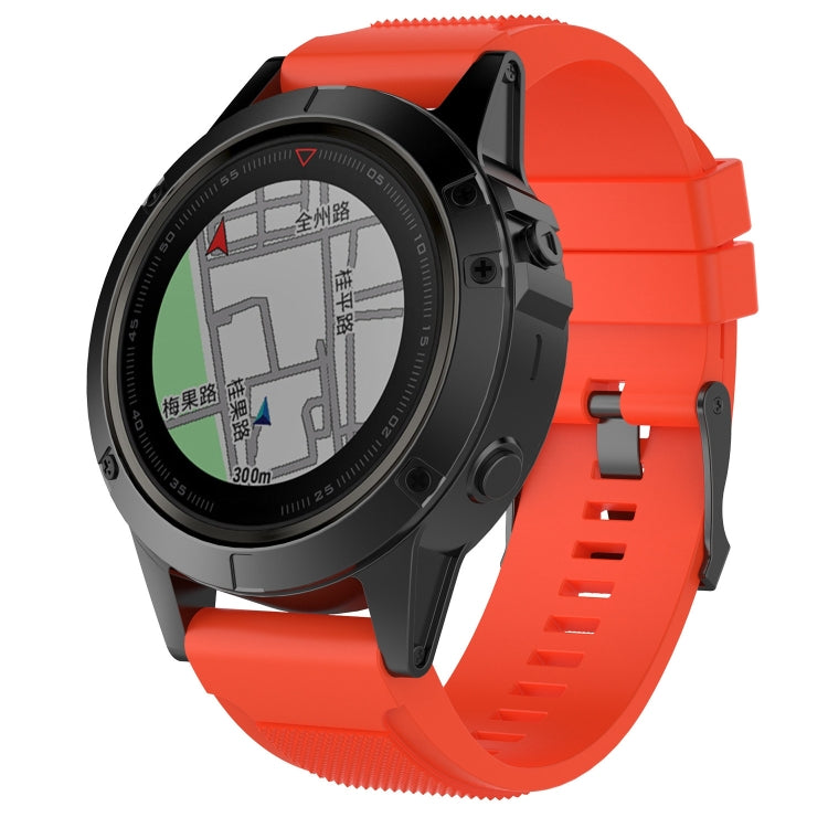 For Garmin Fenix 5X (26mm) Fenix3 / Fenix3 HR Silicone Watch Band(Orange) - Smart Wear by buy2fix | Online Shopping UK | buy2fix